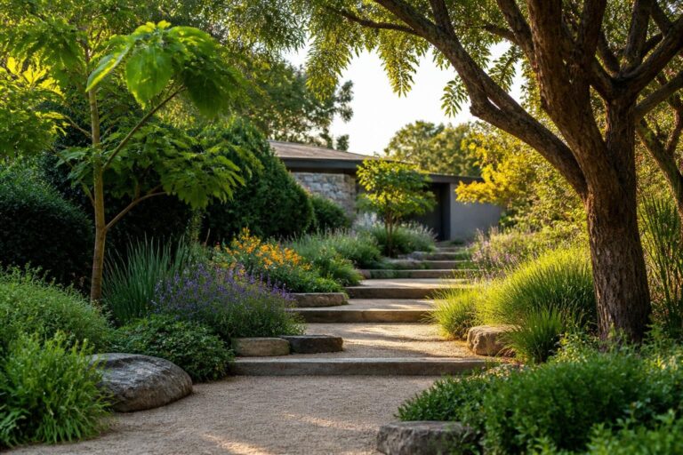Jardines con Árboles: Diseño Sostenible y Natural